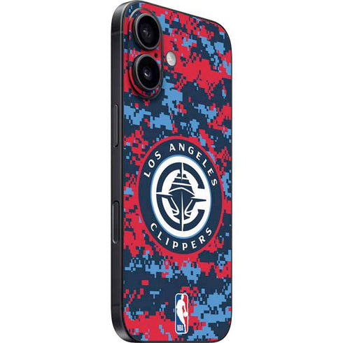 NBA LA Clippers Digi Camo iPhone 16 Plus Skin